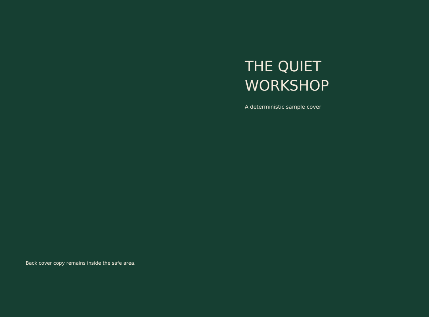 Rendered synthetic passing paperback cover fixture